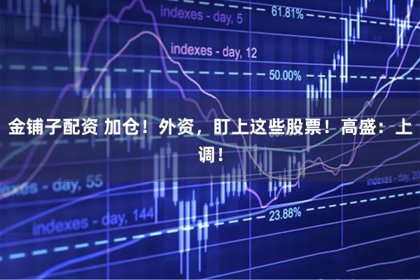 金铺子配资 加仓!外资,盯上这些股票!高盛:上调!