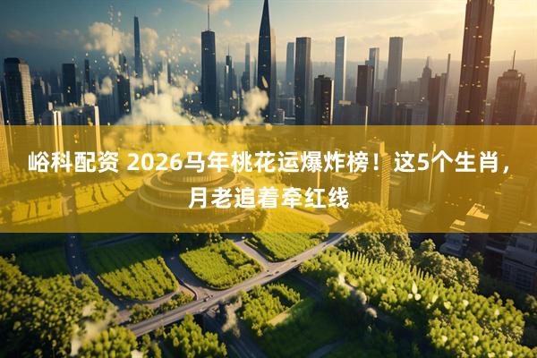峪科配资 2026马年桃花运爆炸榜！这5个生肖，月老追着牵红线